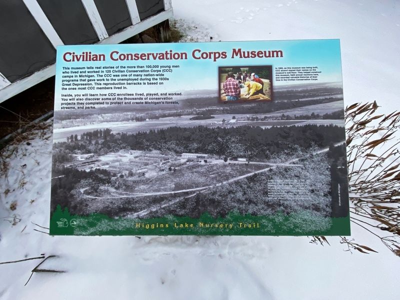 Civilian Conservation Corps Museum Marker. Click for full size. Civilian Conservation Corps Museum Marker image. Click for full size.