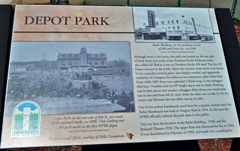 Depot Park Marker. Click for full size. Depot Park Marker image. Click for full size.