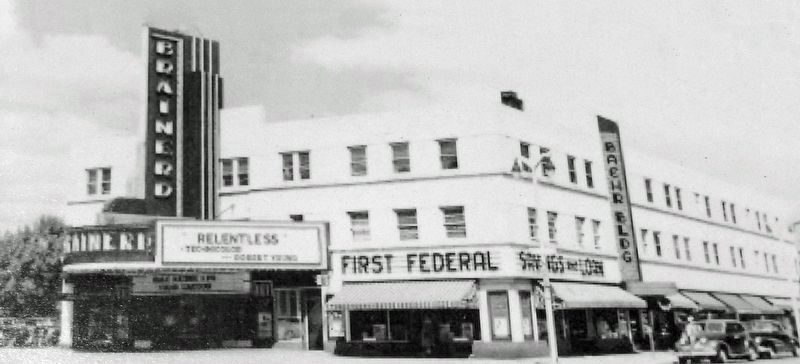Marker detail: Baehr Building, ca.1948. Click for full size. Marker detail: Baehr Building, ca.1948 image. Click for full size.