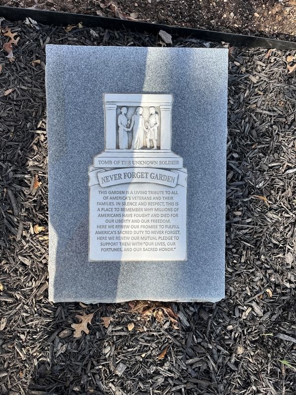 Never Forget Garden Marker image. Click for full size.