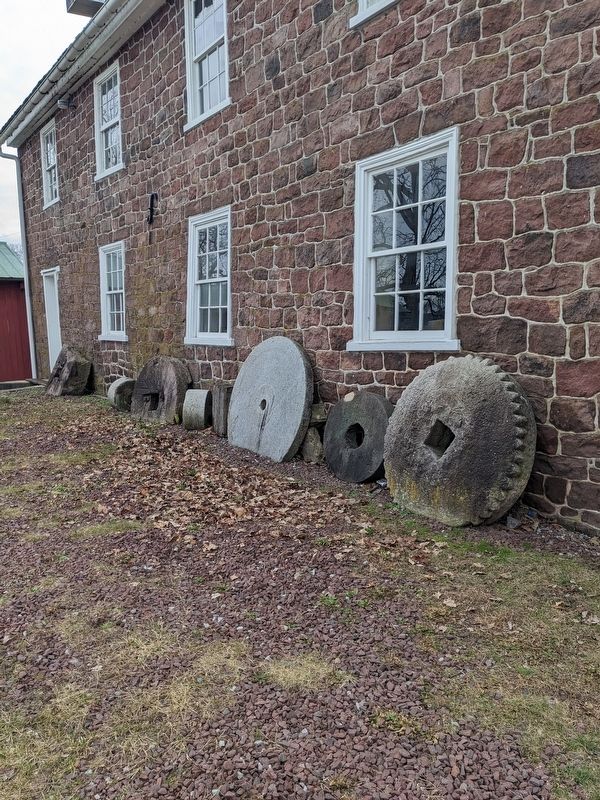 Millstones at the Bowmansville Roller Mill image. Click for full size.