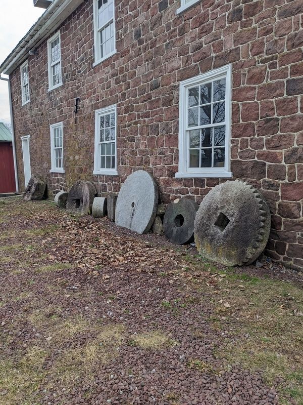 Millstones at the Bowmansville Roller Mill. Click for full size. Millstones at the Bowmansville Roller Mill image. Click for full size.