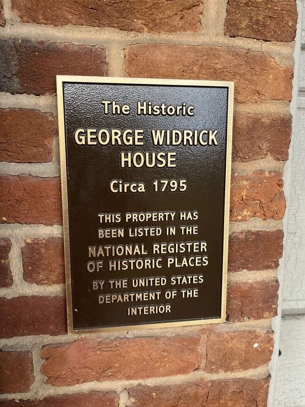 The Historic George Widrick House Marker. Click for full size. The Historic George Widrick House Marker image. Click for full size.