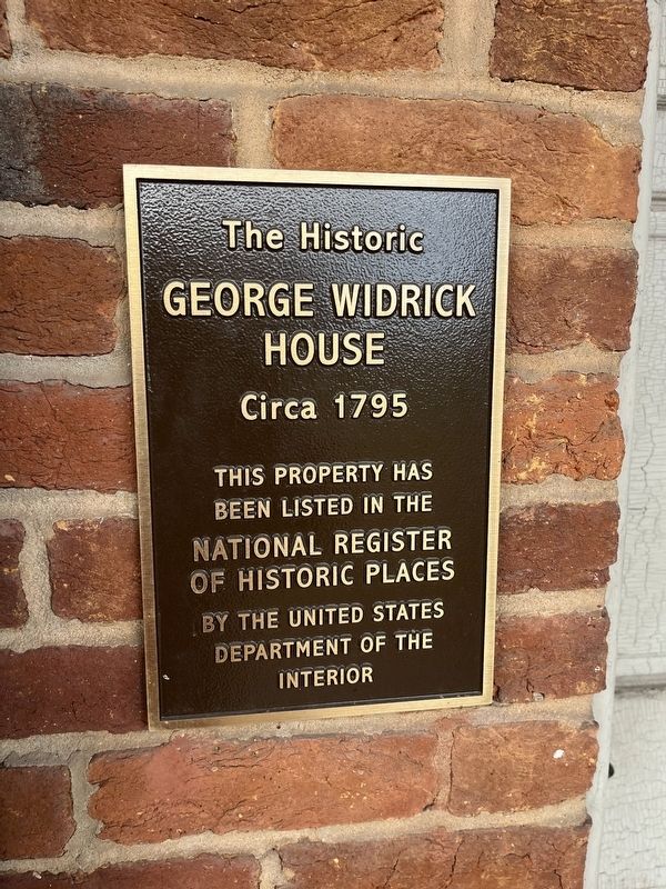 The Historic George Widrick House Marker image. Click for full size.