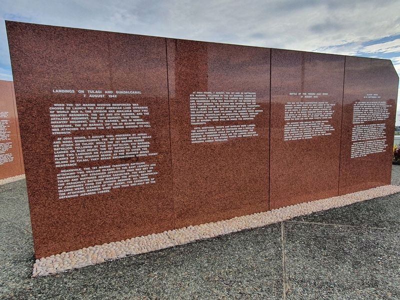Guadalcanal American Memorial - Panel Six. Click for full size. Guadalcanal American Memorial - Panel Six image. Click for full size.