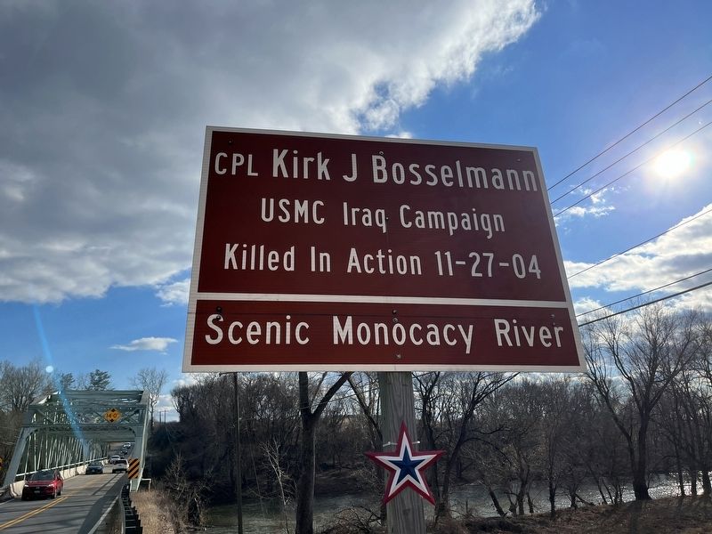 CPL Kirk J Bosselmann Marker. Click for full size. CPL Kirk J Bosselmann Marker image. Click for full size.
