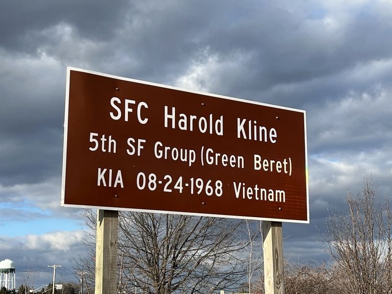 SFC Harold Kline Marker image. Click for full size.