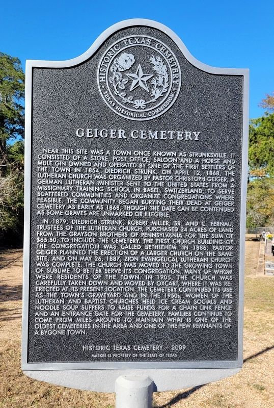 Geiger Cemetery Marker image. Click for full size.