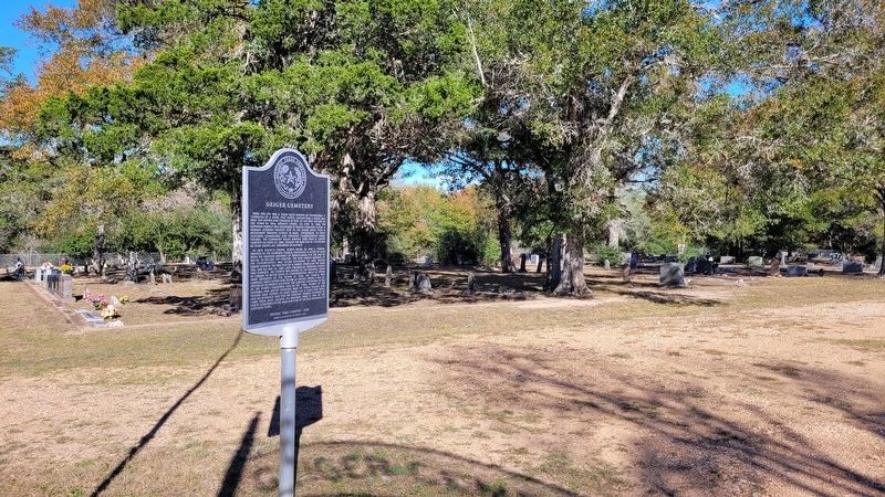 The Geiger Cemetery and Marker image. Click for full size.