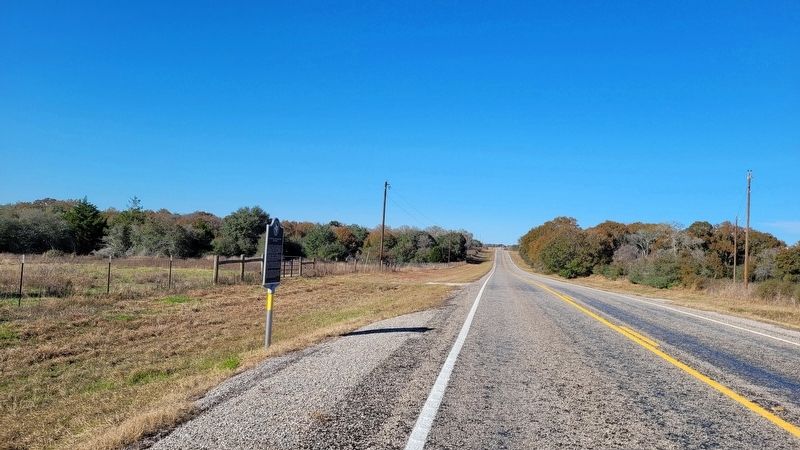 The view of the Marshall and Malinda Mitchell Marker along the highway. Click for full size. The view of the Marshall and Malinda Mitchell Marker along the highway image. Click for full size.