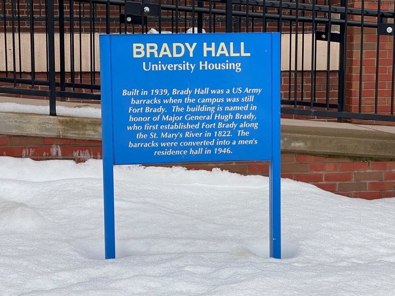 Brady Hall Marker image. Click for full size.