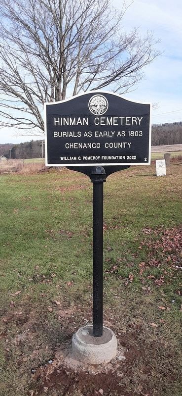 Hinman Cemetery Marker image. Click for full size.