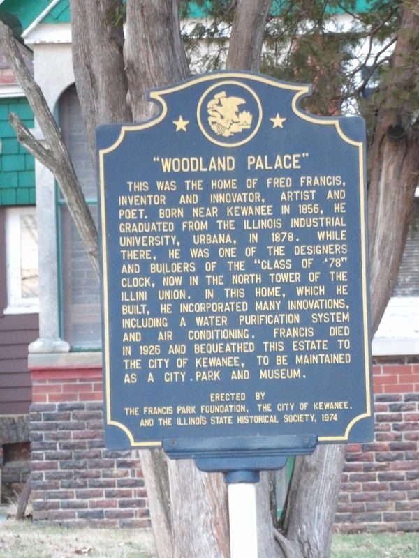 Woodland Palace Marker image. Click for full size.