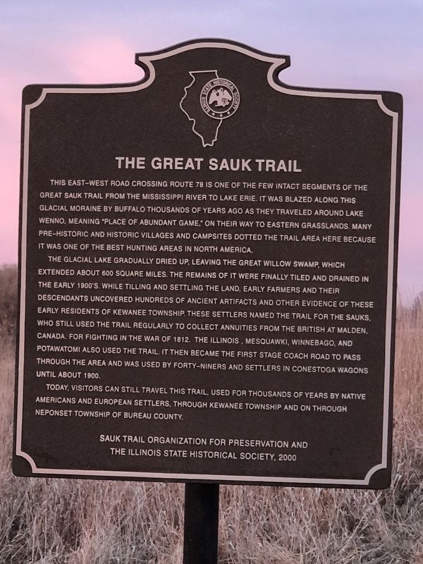 The Great Sauk Trail Marker image. Click for full size.