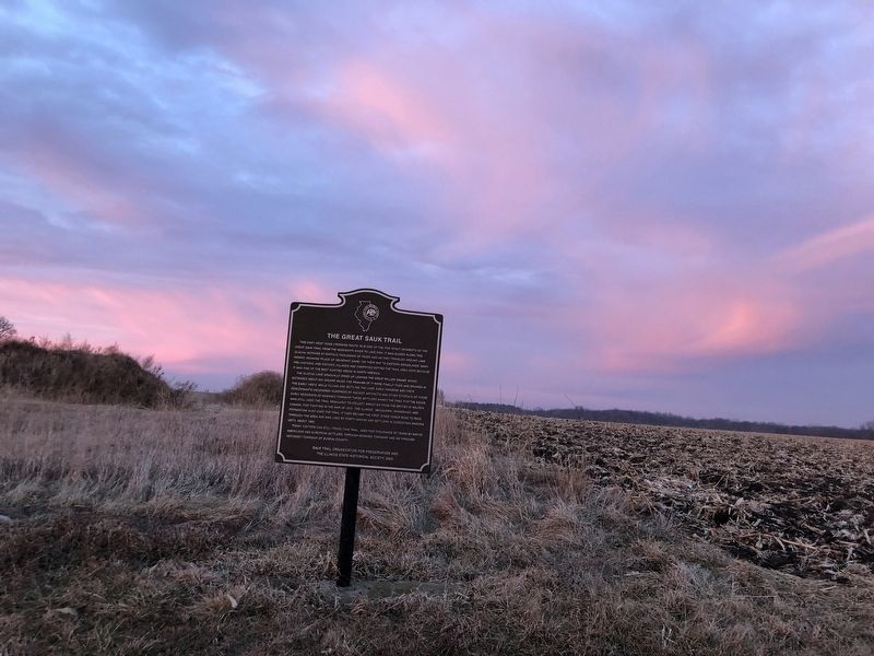The Great Sauk Trail Marker image. Click for full size.