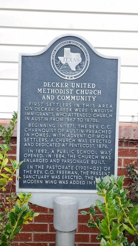 Decker United Methodist Church and Community Marker image. Click for full size.