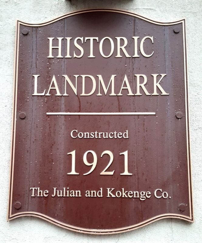 Julian & Kokenge Company Historic Landmark Marker image. Click for full size.