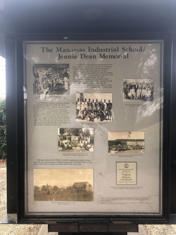 The Manassas Industrial School / Jennie Dean Memorial image. Click for full size.
