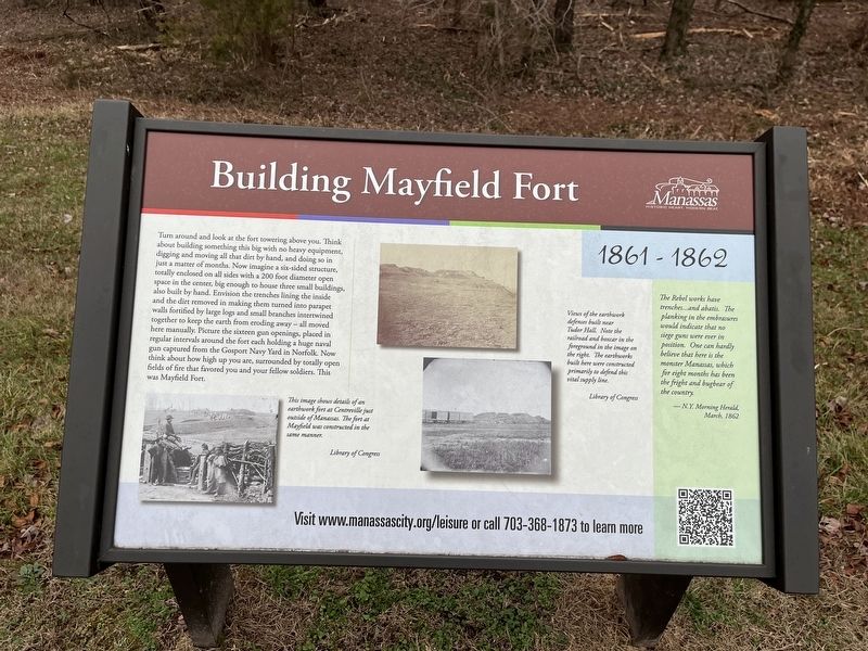 Building Mayfield Fort Marker image. Click for full size.