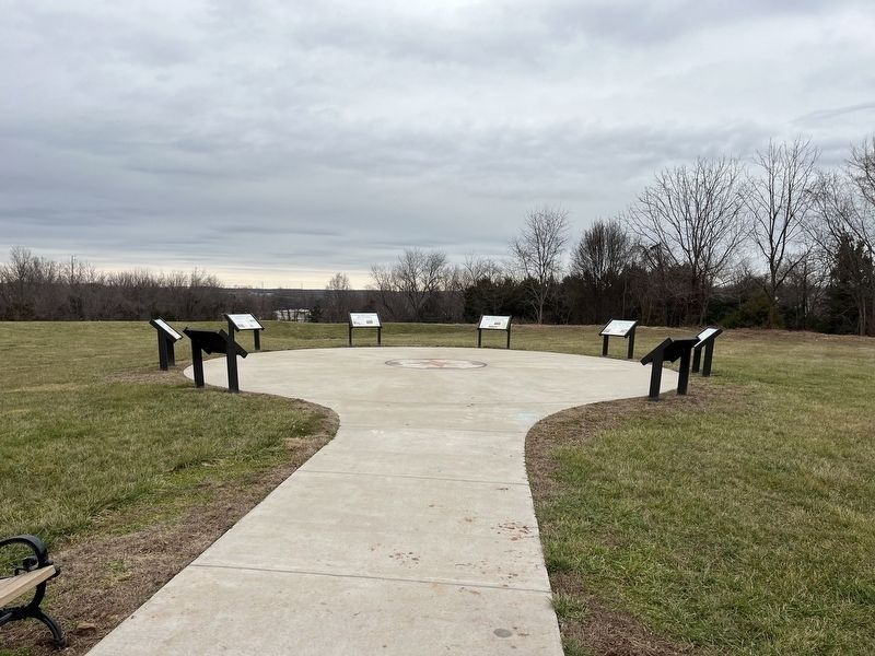 The markers on the grounds of Fort Mayfield image. Click for full size.
