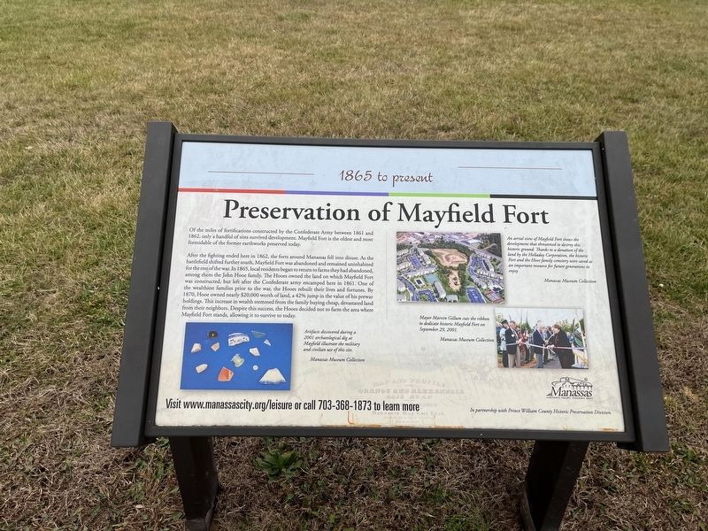 Preservation of Mayfield Fort Marker image. Click for full size.