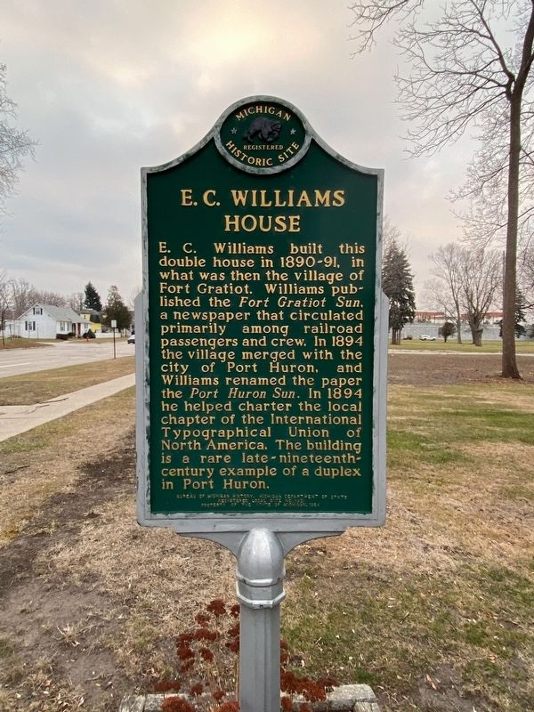 E. C. Williams House Marker. Click for full size. E. C. Williams House Marker image. Click for full size.