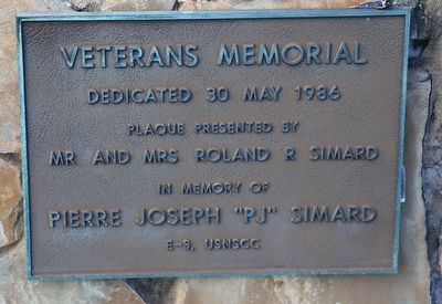 Veterans Memorial Marker. Click for full size. Veterans Memorial Marker image. Click for full size.