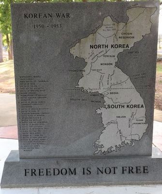 Korean War / The Korean Was - June 25, 1950 - July, 1953 side of marker image. Click for full size.