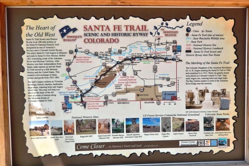 Santa Fe Trail Scenic and Historic Byway Marker image. Click for full size.