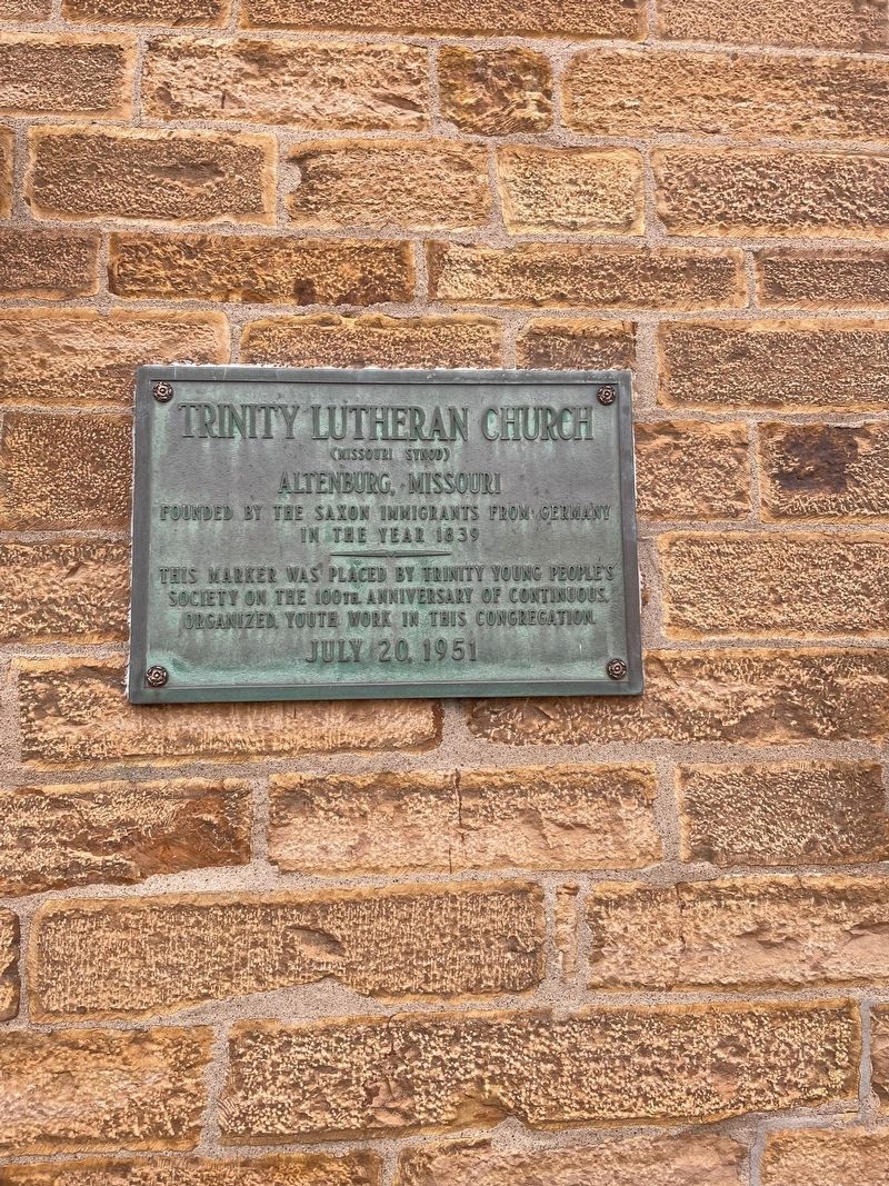 Trinity Lutheran Church Marker image. Click for full size.