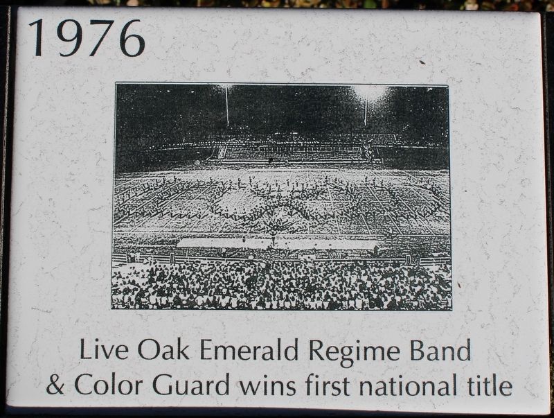 Live Oak Emerald Regime Band & Color Guard Marker image. Click for full size.