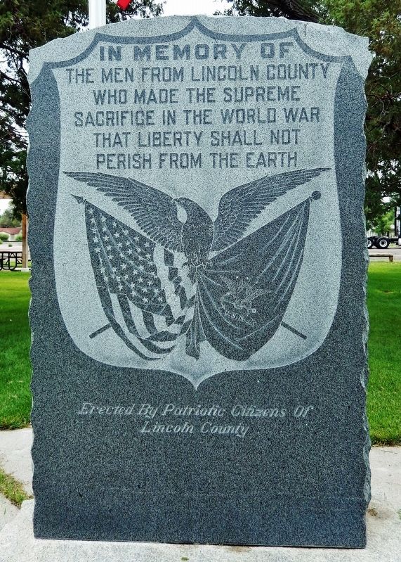 Lincoln County World War I Memorial image. Click for full size.
