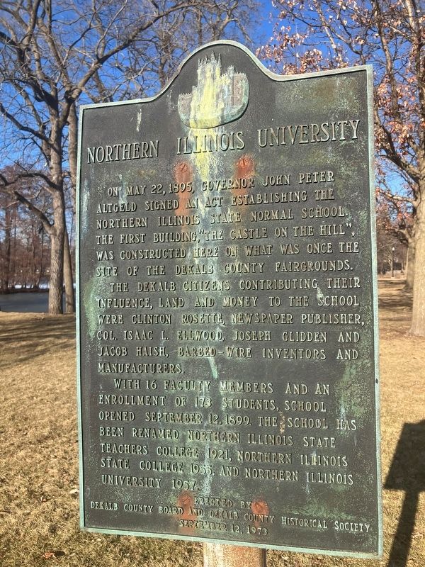 Northern Illinois University Marker. Click for full size. Northern Illinois University Marker image. Click for full size.