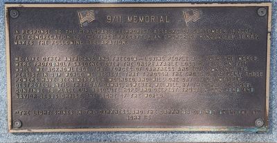 9/11 Memorial Marker. Click for full size. 9/11 Memorial Marker image. Click for full size.