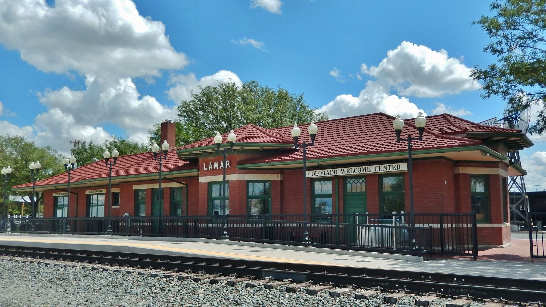 Lamar Railroad Depot (<i>northwest elevation</i>) image. Click for full size.