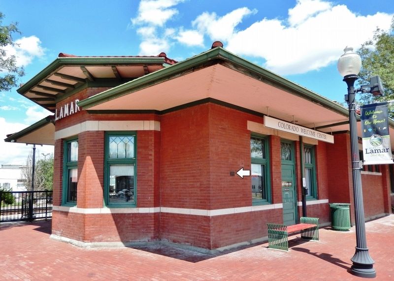 Lamar Railroad Depot Marker image. Click for full size.
