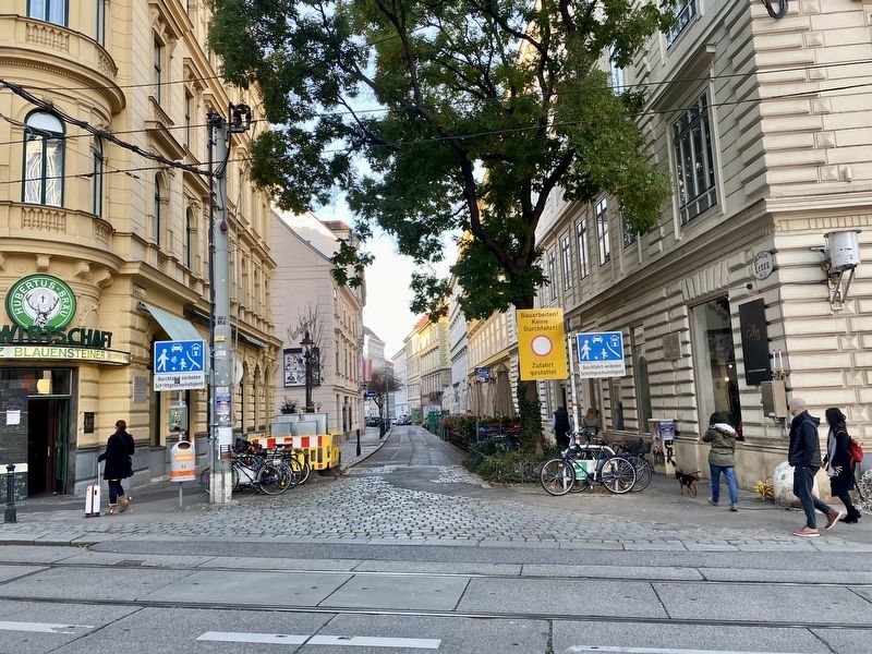 Friedrich Hebbel Marker - wider view image. Click for full size.