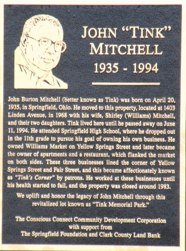 John Tink Mitchell Marker. Click for full size. John Tink Mitchell Marker image. Click for full size.