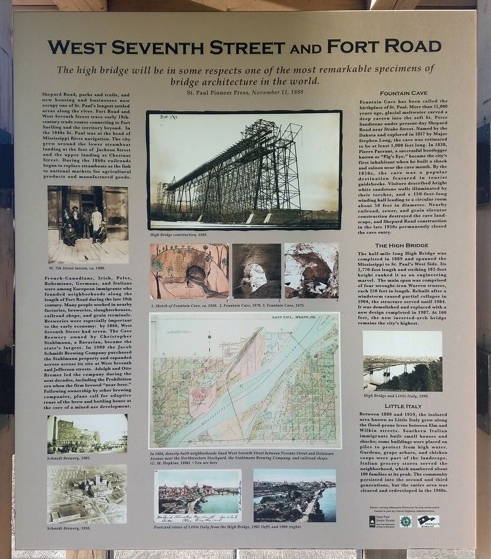 West Seventh Street and Fort Road Marker image. Click for full size.