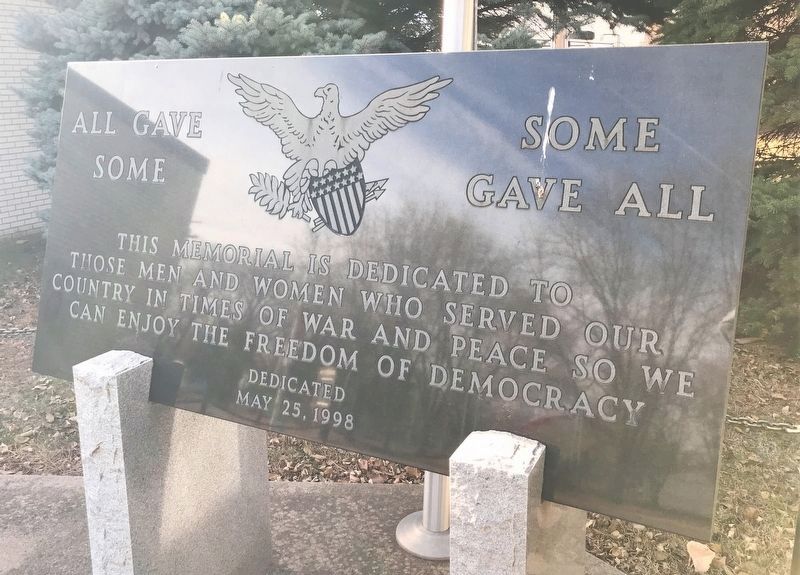 Tabor Veterans Memorial Marker image. Click for full size.