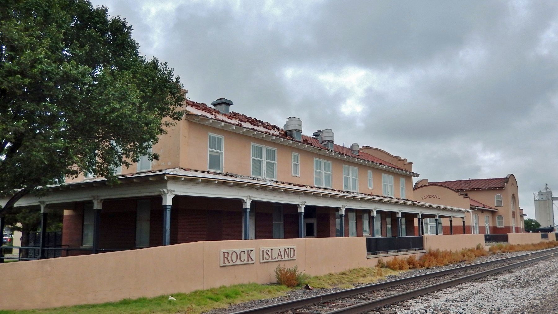 Rock Island Railroad Depot (<i>southwest elevation</i>) image. Click for full size.
