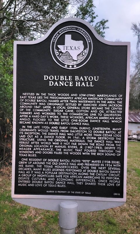 Double Bayou Dance Hall Marker image. Click for full size.