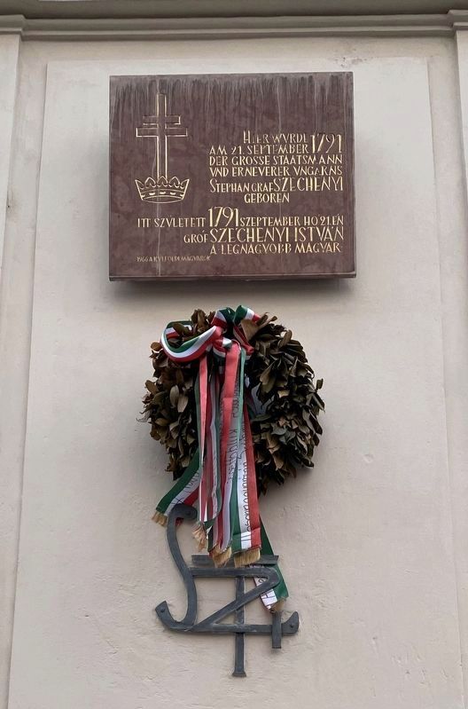 Stefan Graf Szechenyi / Gr�f Szechenyi Istv�n Marker image. Click for full size.