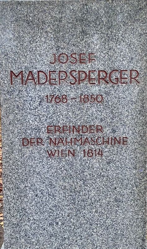 Josef Madersperger (1768-1850) Marker image. Click for full size.