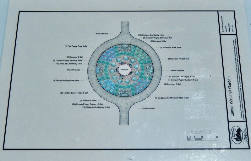 Lamar Windmill Garden Schematic Drawing image. Click for full size.