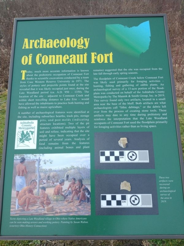 Archaeology Of Conneaut Fort Marker image. Click for full size.