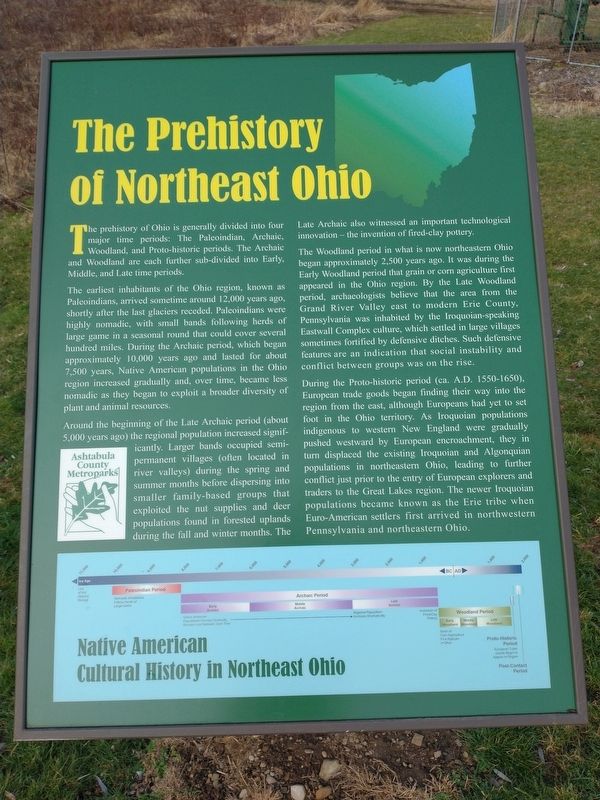 The Prehistory of Northeast Ohio Marker image. Click for full size.