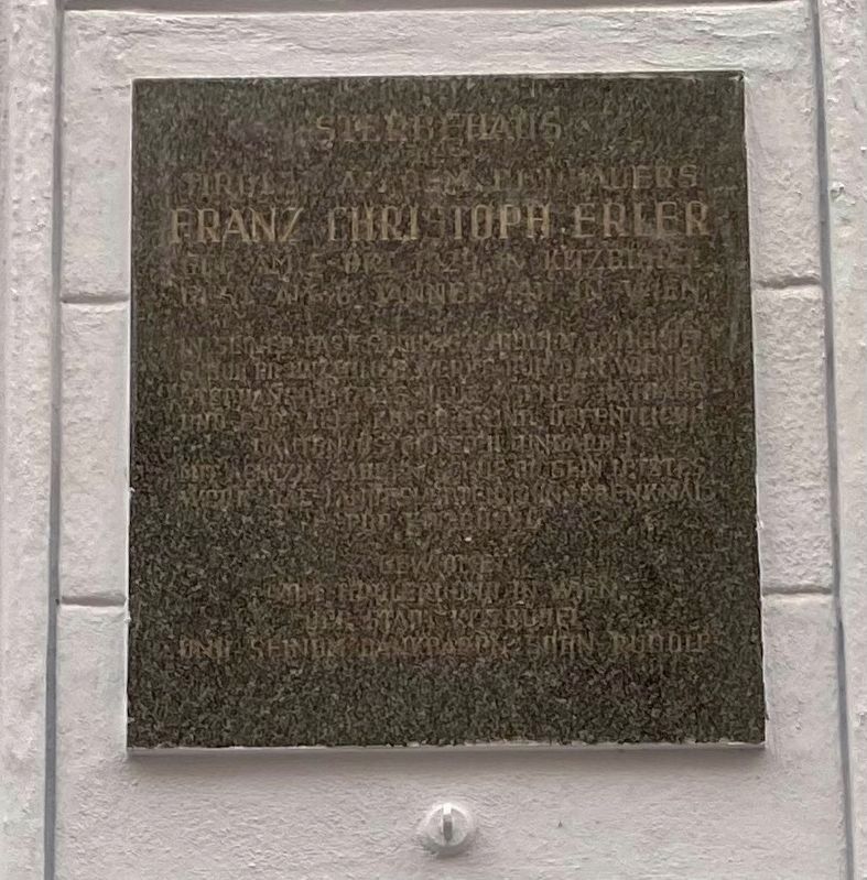 Franz Christoph Erler Marker image. Click for full size.