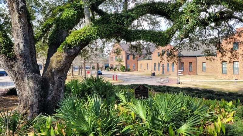 The Avery Island, Louisiana Marker is located in the bushes next to the museum image. Click for full size.