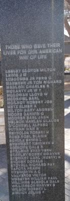 Dallam/Hartley Fallen Memorial. Click for full size. Dallam/Hartley Fallen Memorial image. Click for full size.